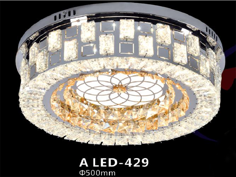 Đèn mâm pha lê hình tròn HT-ALED429