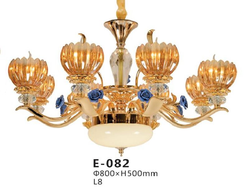 Đèn chùm kiểu Châu Âu HT-E082/8 Ø80cm